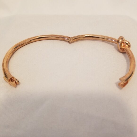 Kate Spade Rose Gold Plated Sailor’s Knot Hinge Bangle Bracelet - Picture 6 of 6